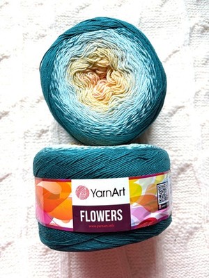 1 Torte x 250g YarnArt Blumen Garn Torte - Farbe 270: Baumwollmischung
