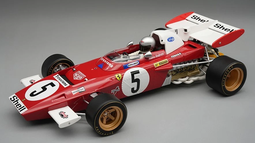 MODELLINO AUTO F1 STATICO TECNOMODEL FERRARI 312 B2 #5 ANDRETTI GERMAN 1971 1/18 - Immagine 4 di 4