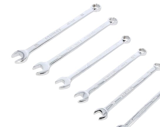 Wrench: Combination Spanner-Set; Chrom-Vanadium Steel; - STL-4-94-646 | EU Stock-image