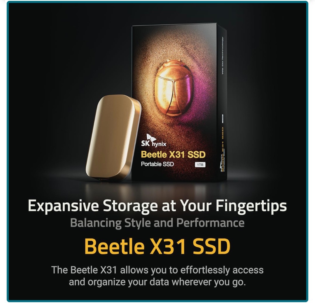 SK hynix Beetle X31 1TB Portable External SSD USB 3.2 Gen2