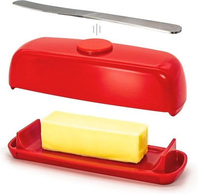 Butter Hub Butterdose mit Deckel und Messer, magnetischer Butterbehälter, 