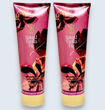 2 Victoria's Secret SPICED VANILLA FIG Fragrance Lotion Body Cream Moisture 8 oz