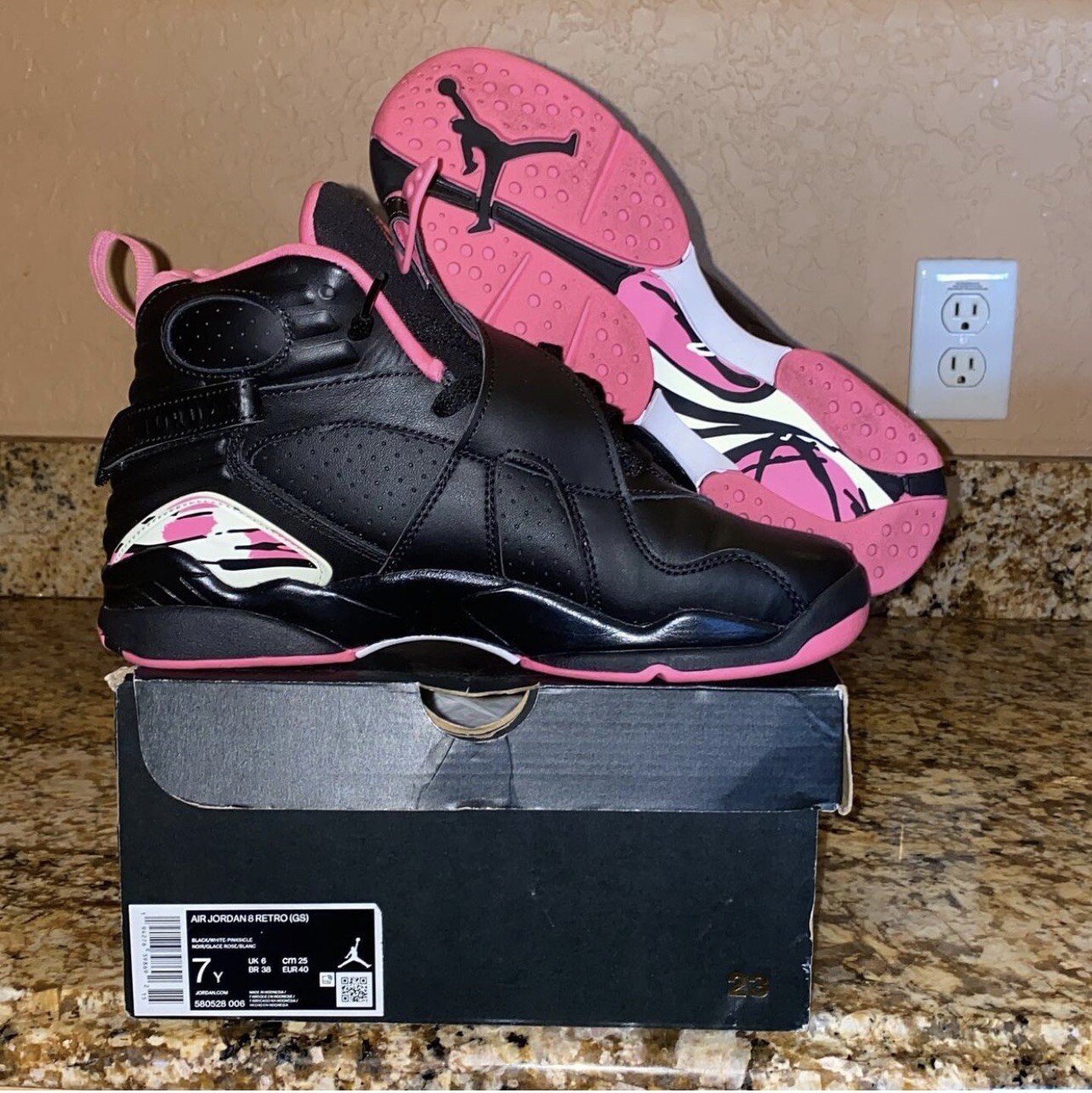 Nike Air Jordan Retro 8 Pinksicle Black 