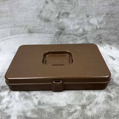 Vintage Wilson WIL-HOLD Sewing Box Brown Thread & Bobbin Box Plastic