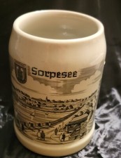  Bavaria Porcelain Beer Stein Mug Cup Sorpesee 0.5 L EUC!