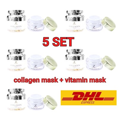 5 Set Z Queen Collagen Sleeping - Vitamin Mask Plus Hyaluronate Ginseng Arbutin