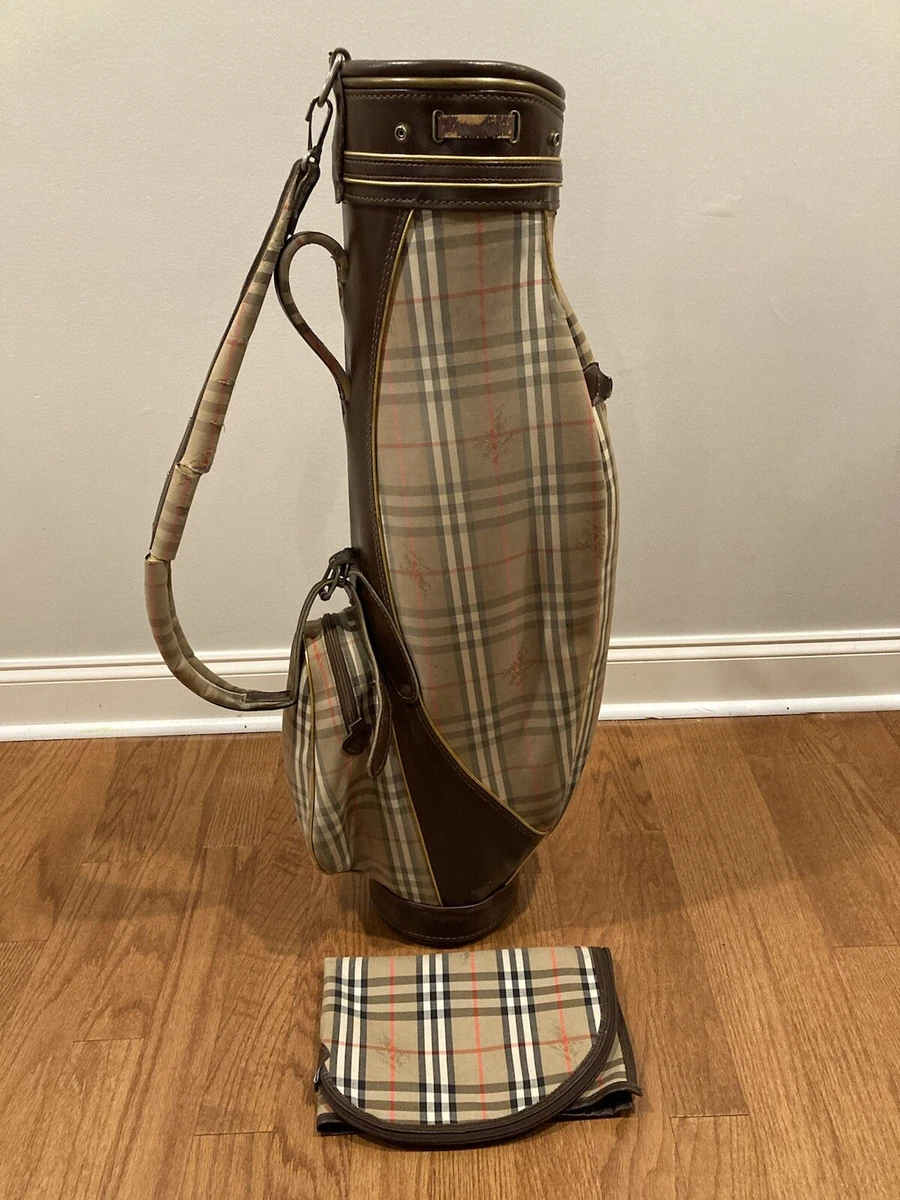 vintage authentic BURBERRY travel / gym computer bag w/shoulder strap NOVA  CHECK