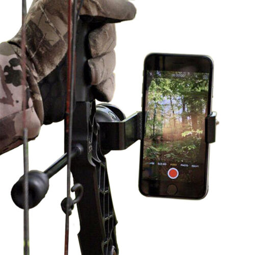 Bow-Mount Smartphone Phone Holder for Compound Recurve Archery Hunting Holder - Picture 1 of 7