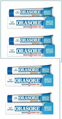 Wings ORASORE Complete Relief From Mouth Ulcer 4 Pieces 12g Each GEL Expiry-2025