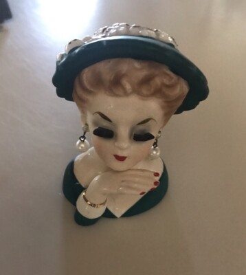LADY HEAD VASE, INARCO, CLEVELAND, OH, 1964