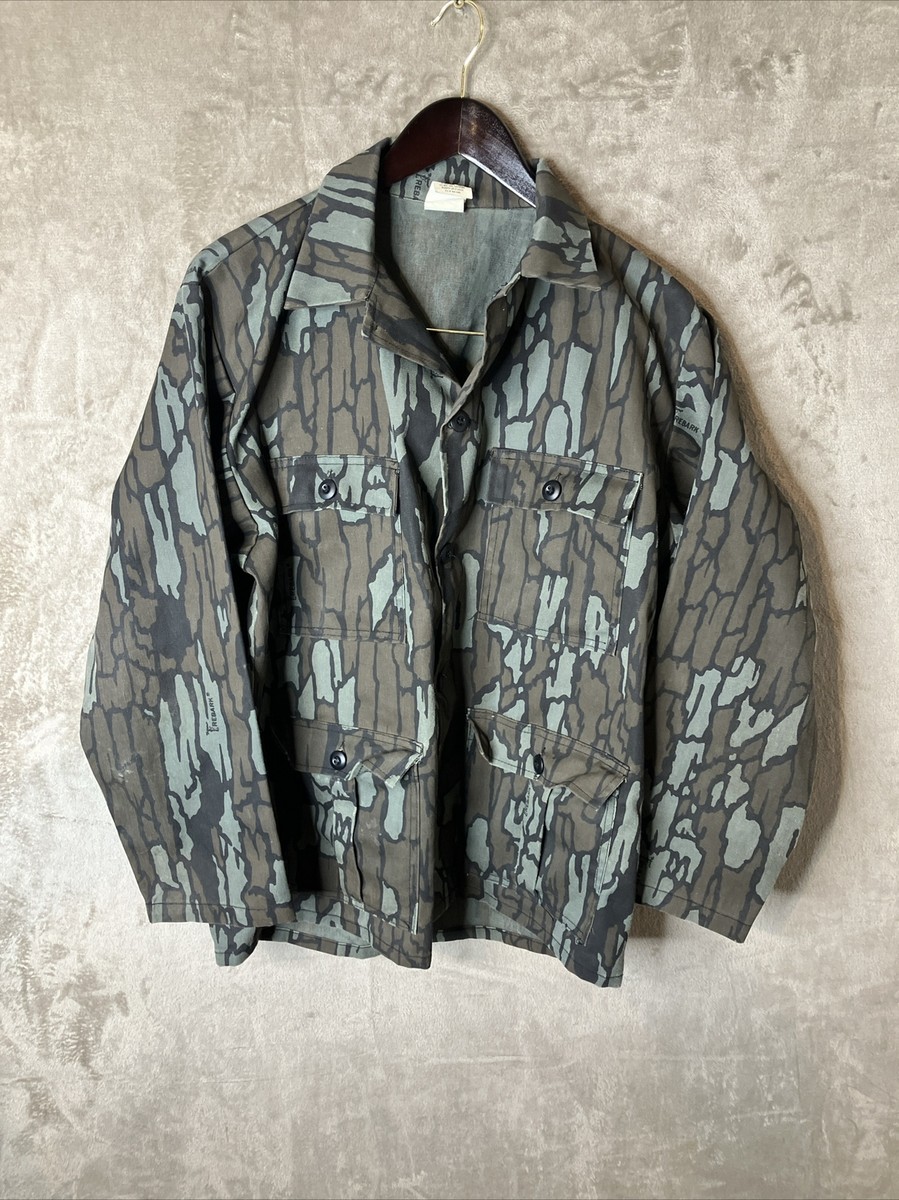 Vintage Jungle Fatigue Trebark Camo Shirt Jacket Shacket