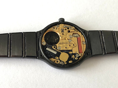 Cadran Movado Museum 84 41 820A Quartz - Ton Noir - Pour Réparation Ou Collection - Occasion