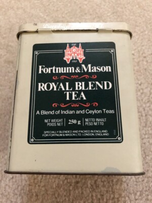 Vintage Fortnum & Mason Piccadilly Tea Tin Empty and Paper Box made in England
