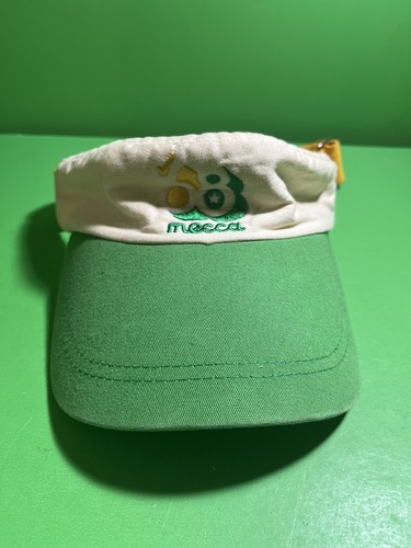 Vintage 90s Mecca USA Visor Hat Green 
