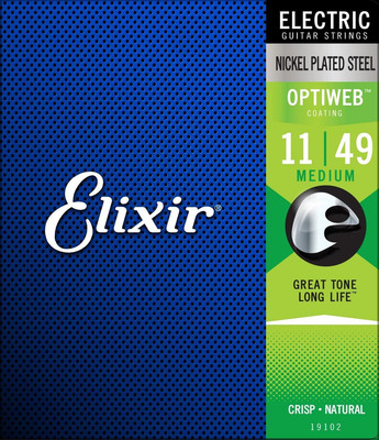 Elixir 19102   Strings Electric Guitar with OPTIWEB  Medium (11-49) 