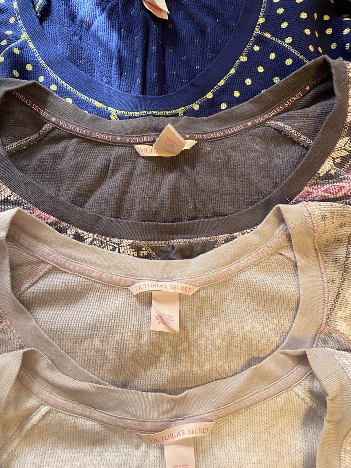 Victoria’s Secret Fireside Thermal Pajamas 4 Sets Women’s Size L eBay