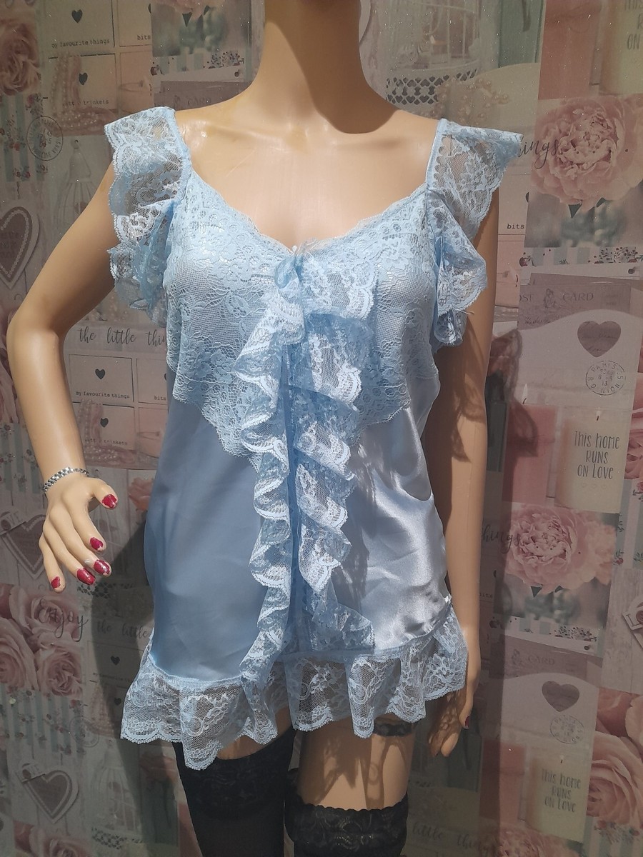 Ladies Women's Satin Sexy Short Baby Doll Nighty with matching Knickers  Panties