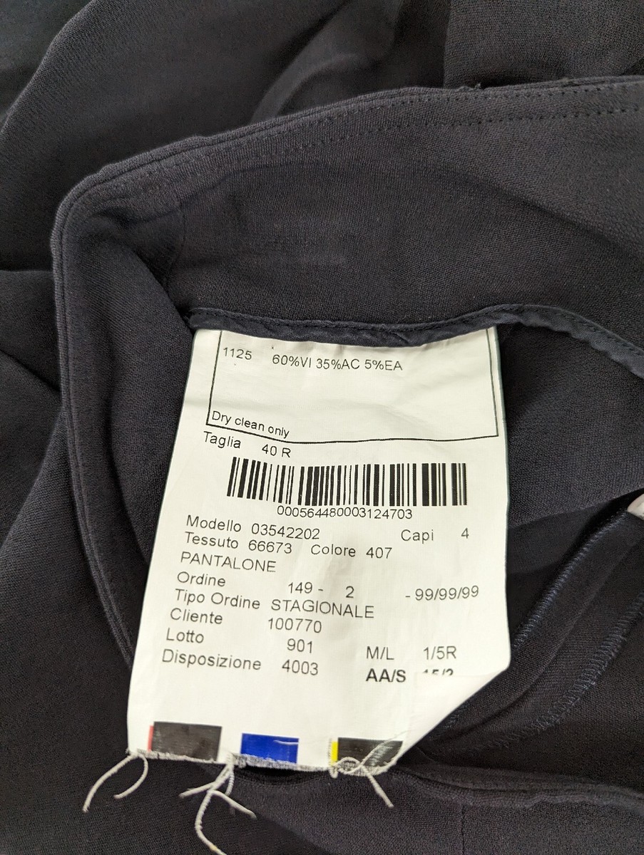 専用ページ❷ Calvin Klein Collection Made In Italy Wide Leg Dress Pants Navy
