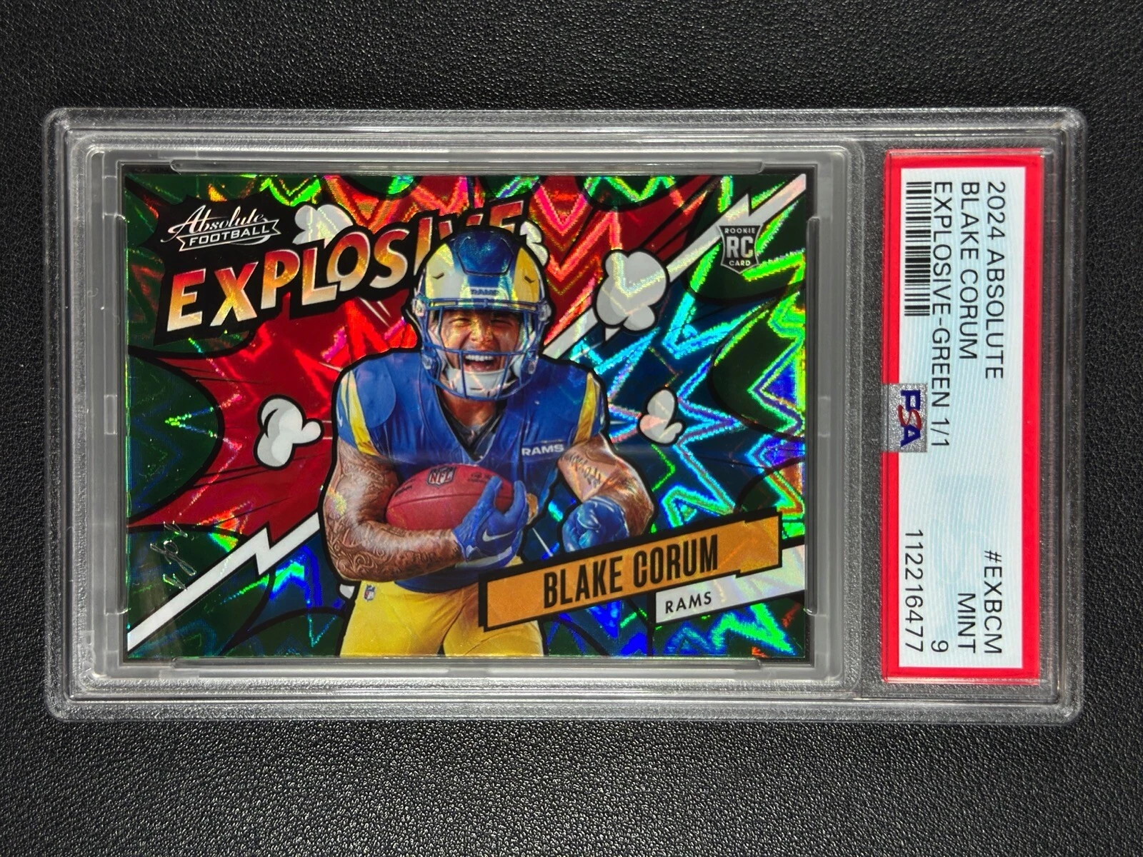Blake Corum Panini Absolute Explosive #EXBCM Green 1/1