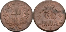DOA German East Africa 20 Heller 1916 Copper Original Coin #SPG281