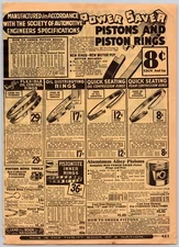 1932 Sears Western States Catalog Pg  421-422 Power Saver Pistons Brake Linings