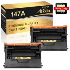 2 Pack W1470A 147A Toner Compatible With HP LaserJet M610n M611dn M634h CHIP