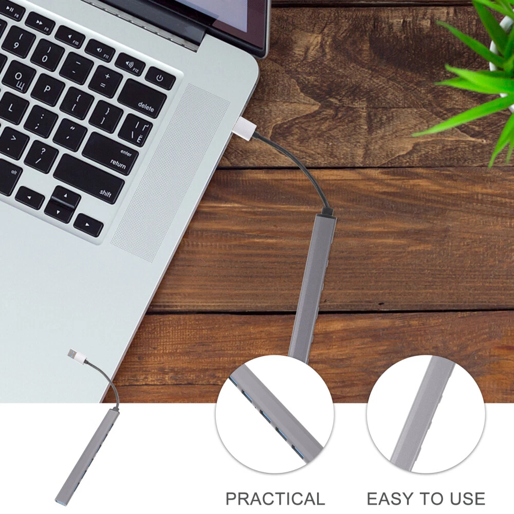 7-Port USB Hub for Desktop - High-Speed Data Transfer & Charging