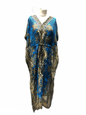 New Ladies Long floral Printed Women Kaftan Dress perfect for summer FREE SIZE