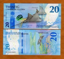 Curacao and Sint Maarten  20 Gulden, 2025, P-New,  UNC  New Banknotes