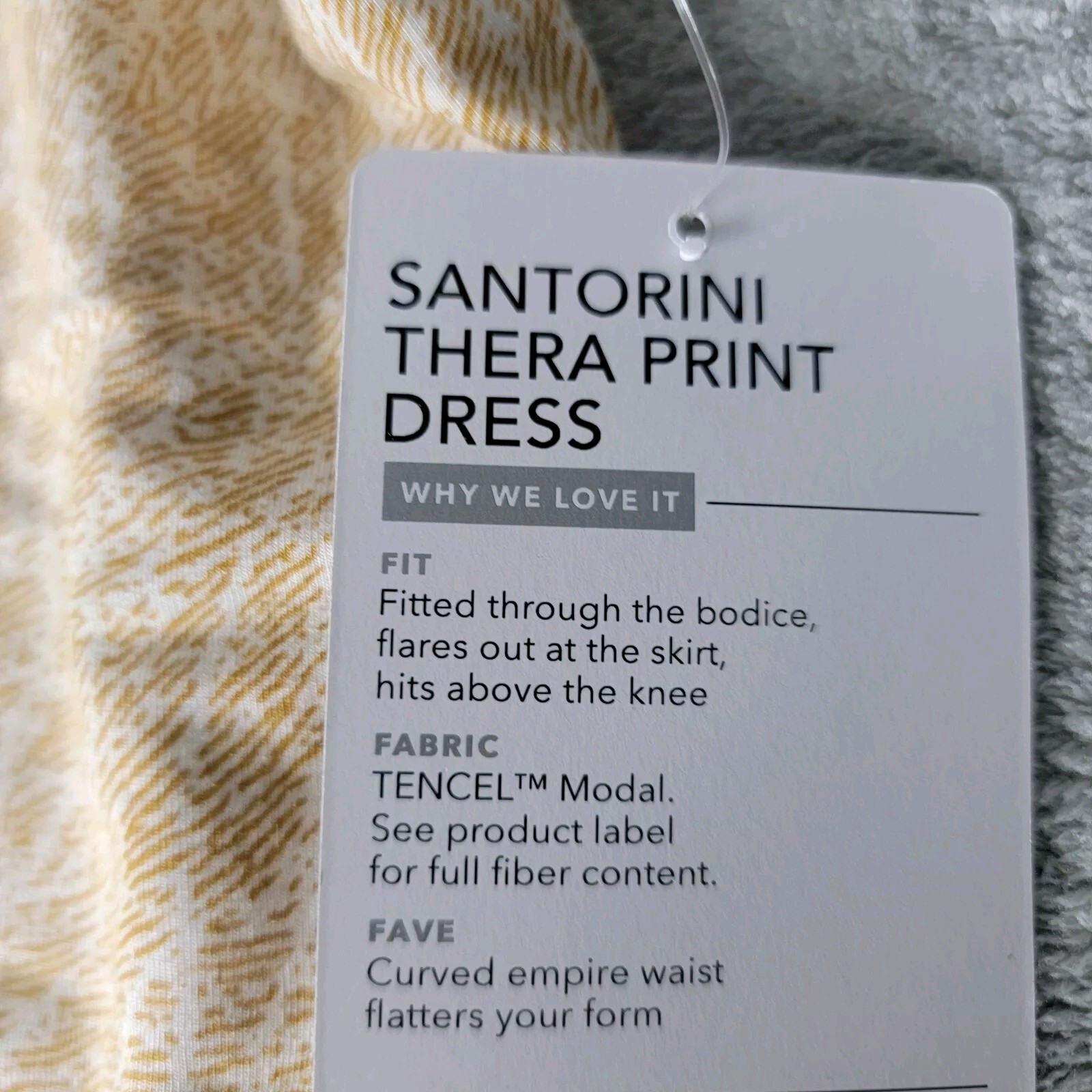 Athleta Santorini Thera Printed Dress Mojave Shoreline Beige Stretch Athleisure image 7