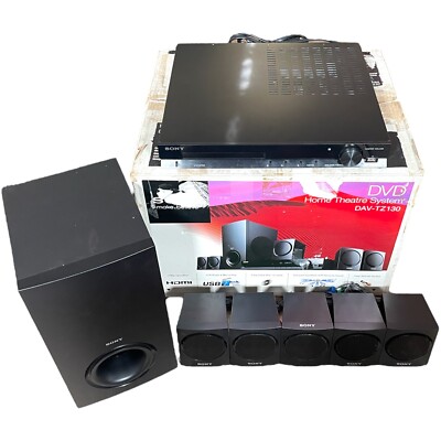 Sony DAV-TZ130 DVD Surround Home Theater Receiver With Sony SS