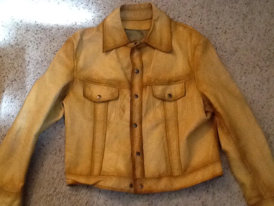 ADAM & EVE VINTAGE AÑOS 60’S CUERO JASPEADO WESTERN MOTO BOMBER CHAQUETA ABRIGO Y2K Foto 3 de 4