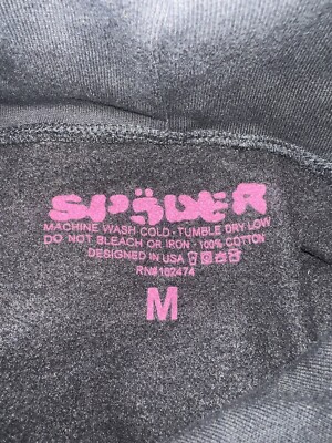 Sp5der Worldwide x Young Thug Sp5der Black P*nk Hoodie Size Large