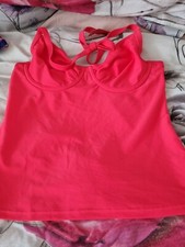 WOMENS NEW LADIES RESORT  TANKINI  TOP  BNWT NEW SIZE 34 C/D
