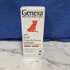 Genexa Kids' Pain & Fever Reducer, Organic Blueberries Flavor, 4 fl.oz 12/24
