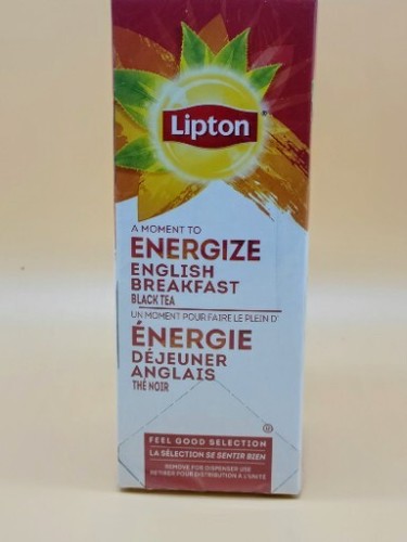 LIPTON A MOMENT TOENERGIZE ENGLISH BREAKFASTBLACK TEA 28CT - Picture 3 of 9