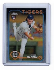2024 Topps Chrome Baseball Reese Olson RC Detroit Tigers Rookie Card #40. rookie card picture