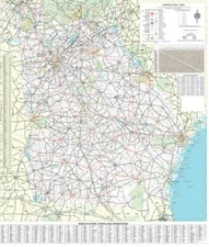 Georgia State Executive Laminated Wall Map