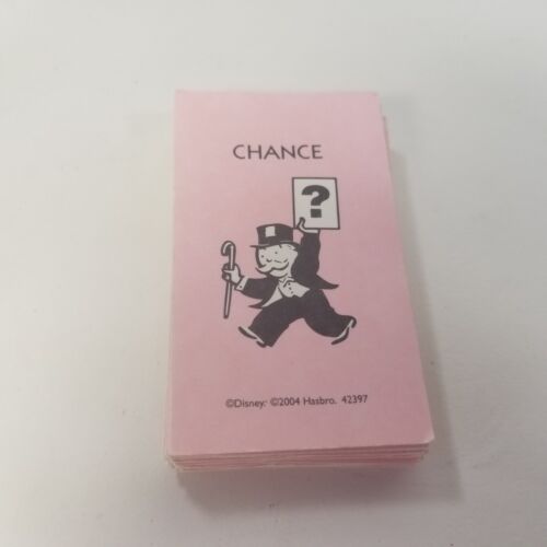Monopoly Junior Jr DISNEY PRINCESS Replacement Part CHANCE CARDS