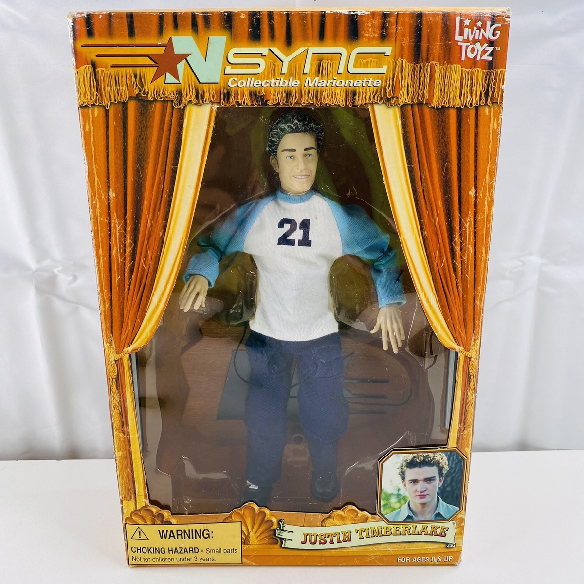 Justin Timberlake Marionette Doll NSYNC On Tour 2000 Collector's Edition  Figure