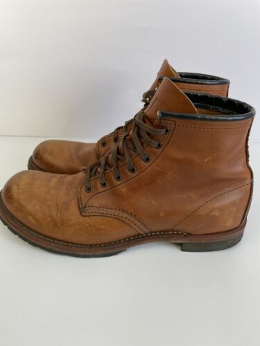 Red Wing Heritage 9010 Beckman Moc Toe Black Cherry Featherstone Leather  US10D