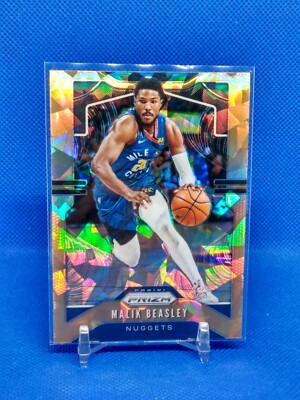 2019-20 Prizm Malik Beasley Orange Cracked Ice Prizm #86 Nuggets