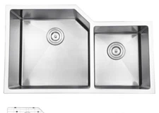 Ruvati 33" Undermount 16 Gauge Double Bowl Kitchen Sink- RVH8150 (2819)