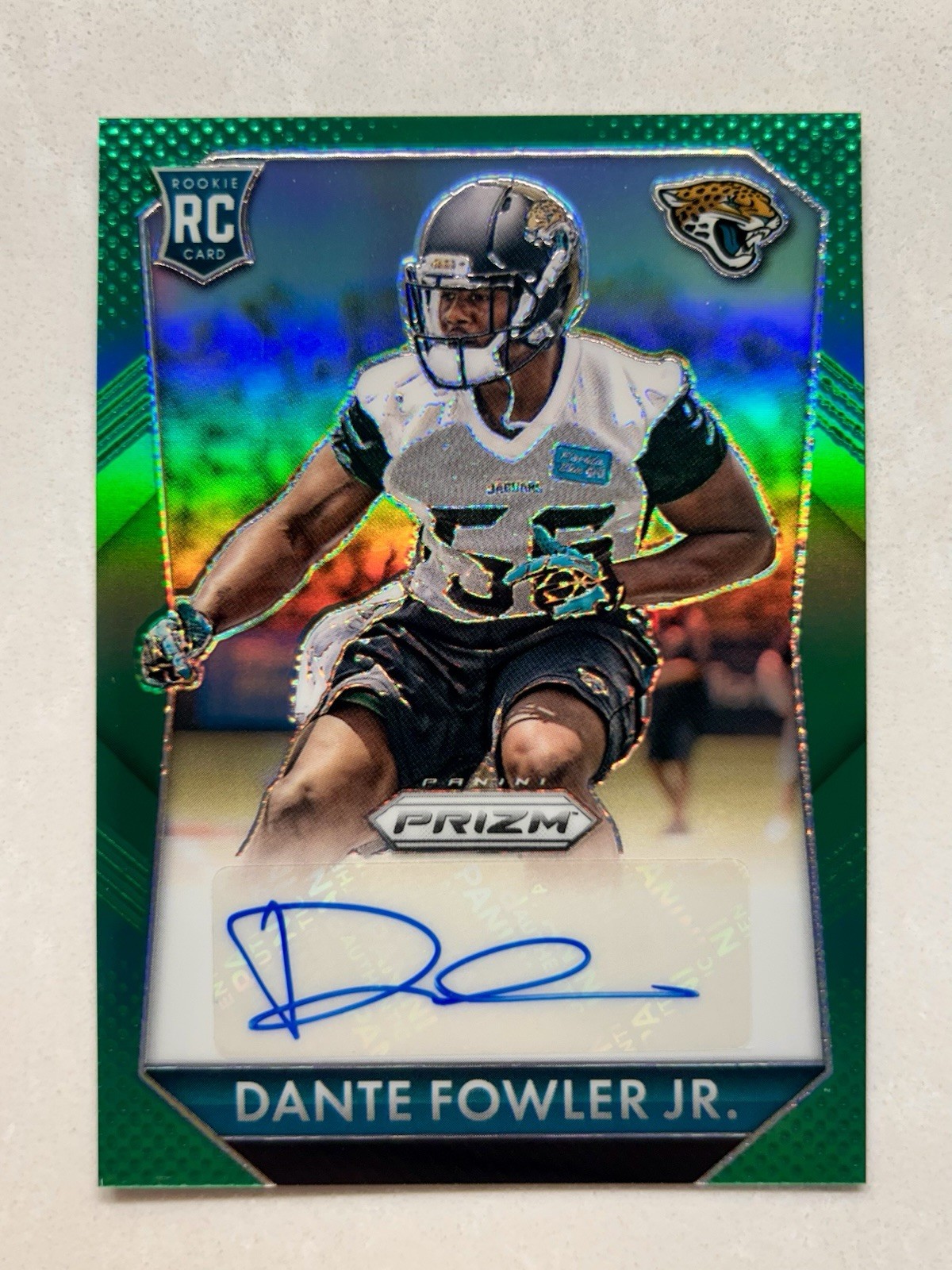 Dante Fowler Panini Prizm Rookie Signatures #RSDFJ Green