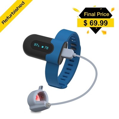 Manufacturer Refurbished OxyU Wrist Pulse Oximeter+Ring Sensor 16h Battery Life