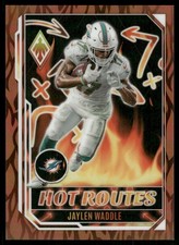2022 Panini Phoenix #HR-22 Jaylen Waddle Hot Routes Orange #/99