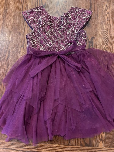 Jona Michelle Girls Size 7 Purple Fancy Sleeveless Dress - Picture 6 of 8