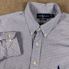 Ralph Lauren Custom Fit Plaid Dress Shirt Button Down Long Sleeve 18