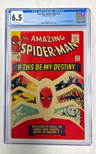 Amazing Spider-Man 31  CGC 6.5 Key 1st App Gwen Stacy ASM #31 Off-White Pages