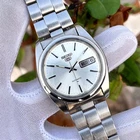 Vintage Seiko 5 Automatic Silver Sunburst Dial Japan Made Men's Watch 7009-4030